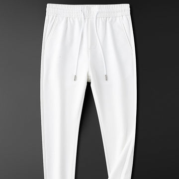 Twill Stretch White Trousers For Men