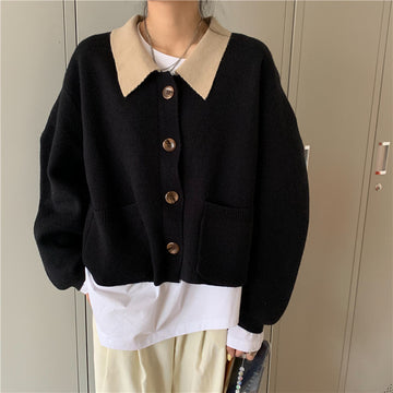 Short sweater coat for women in autumn and winter