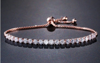 Accessories, draw bracelet, sleek minimalist inlaid zircon bracelet