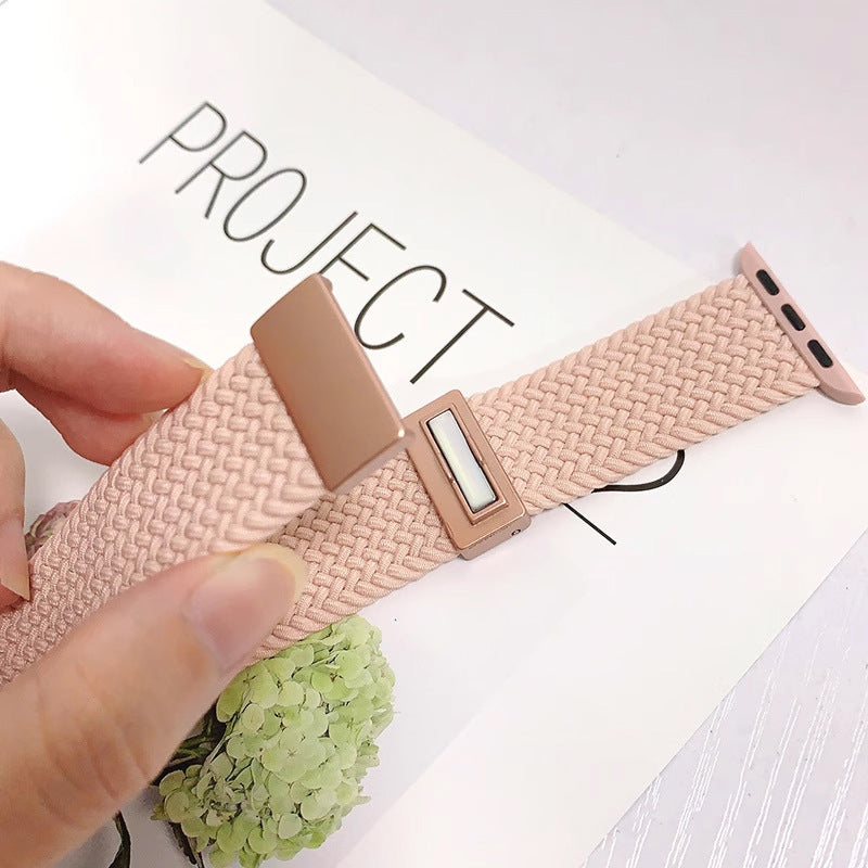 Apple Watch Strap Rainbow Nylon Woven Slide Fastener Elastic Strap Universal