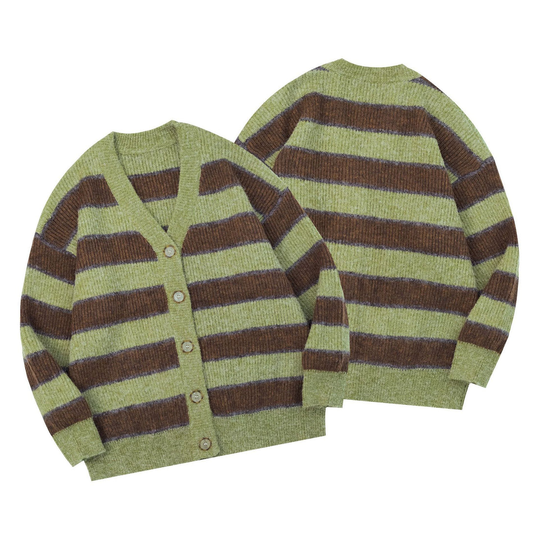 Cardigan Knit Striped Sweater Women