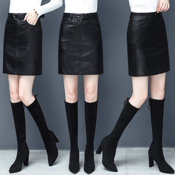 All-Match Short Skirt With Hip One Step Skirt