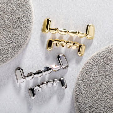 Gold Plated Tooth Socket Drop Shape Glossy Accessories
