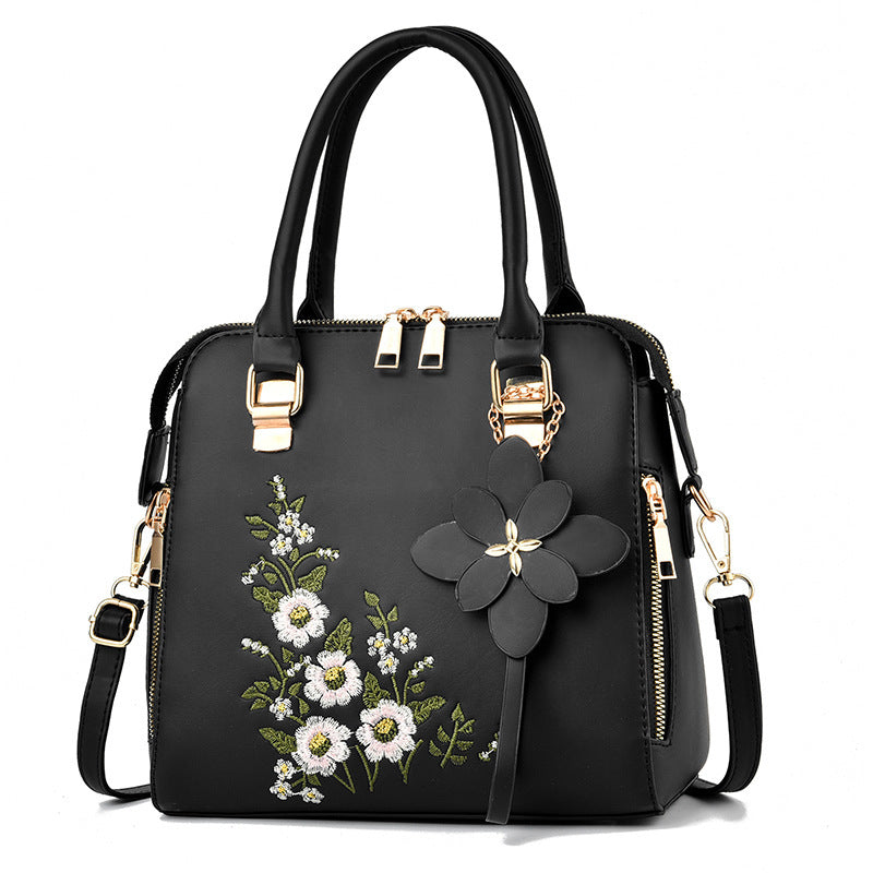 Women's Single-shoulder Messenger Handbag With Print Decoration