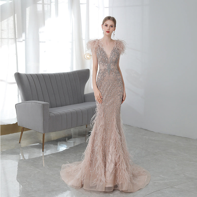High-end Luxury Fishtail Evening Dress